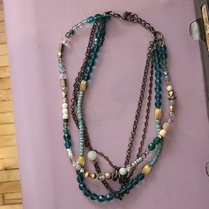 Sheer Addiction Teal Necklace